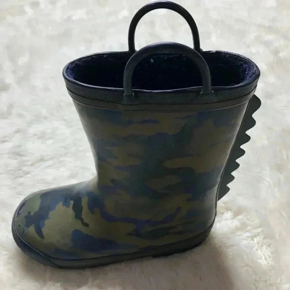 Camo Dinosaur  Rain Boots Size 10 - Picture 6 of 16